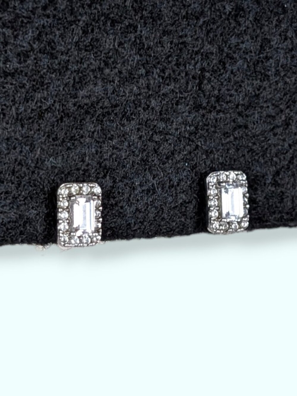 Keira Sterling Silver CZ Halo Stud Earrings